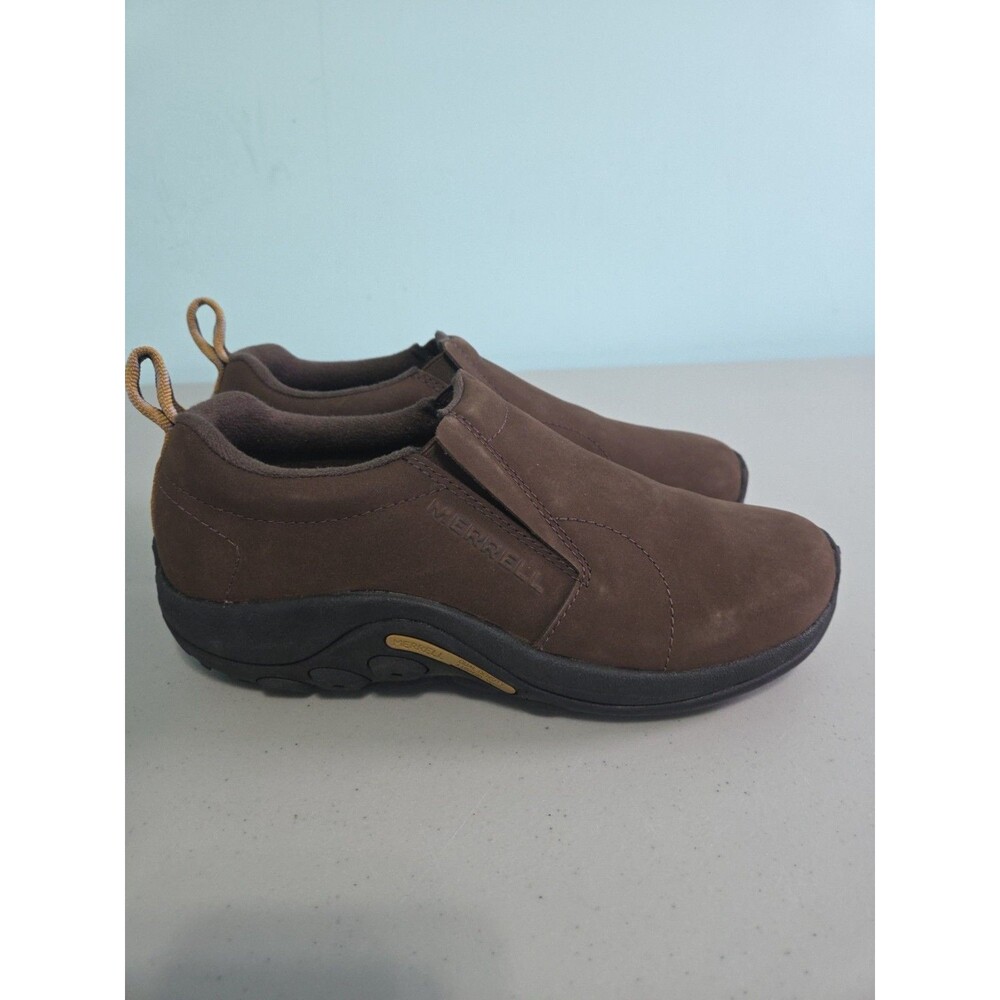 Merrell Bracken Brown Nubuck Leather Slip On Jungle Moc Women Size 9.5
